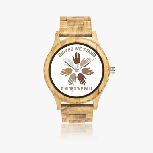 Italian Olive Lumber Wooden Watch | Da United Front Clothing Line