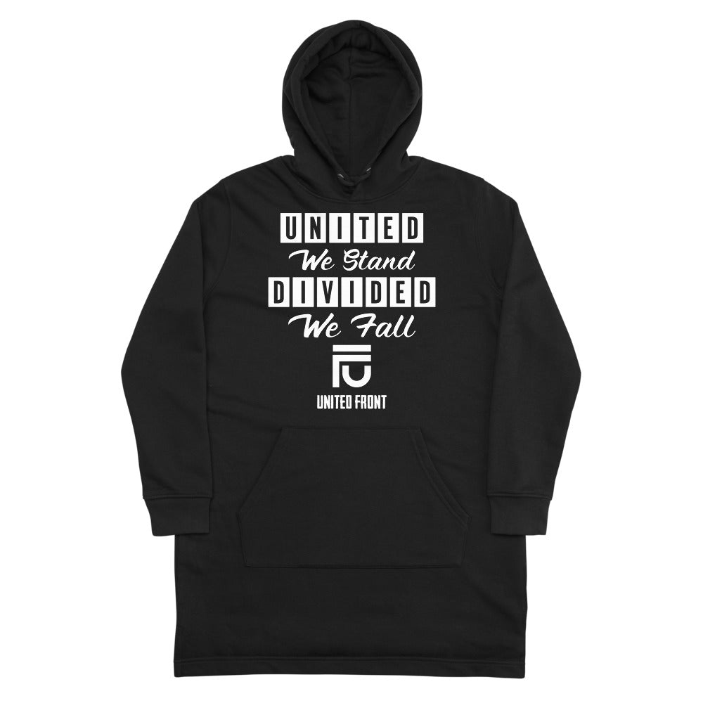 Black Long Hoodie Dress | Long Hoodie | Da United Front Clothing Line