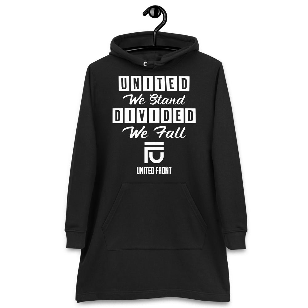 Black Long Hoodie Dress | Long Hoodie | Da United Front Clothing Line