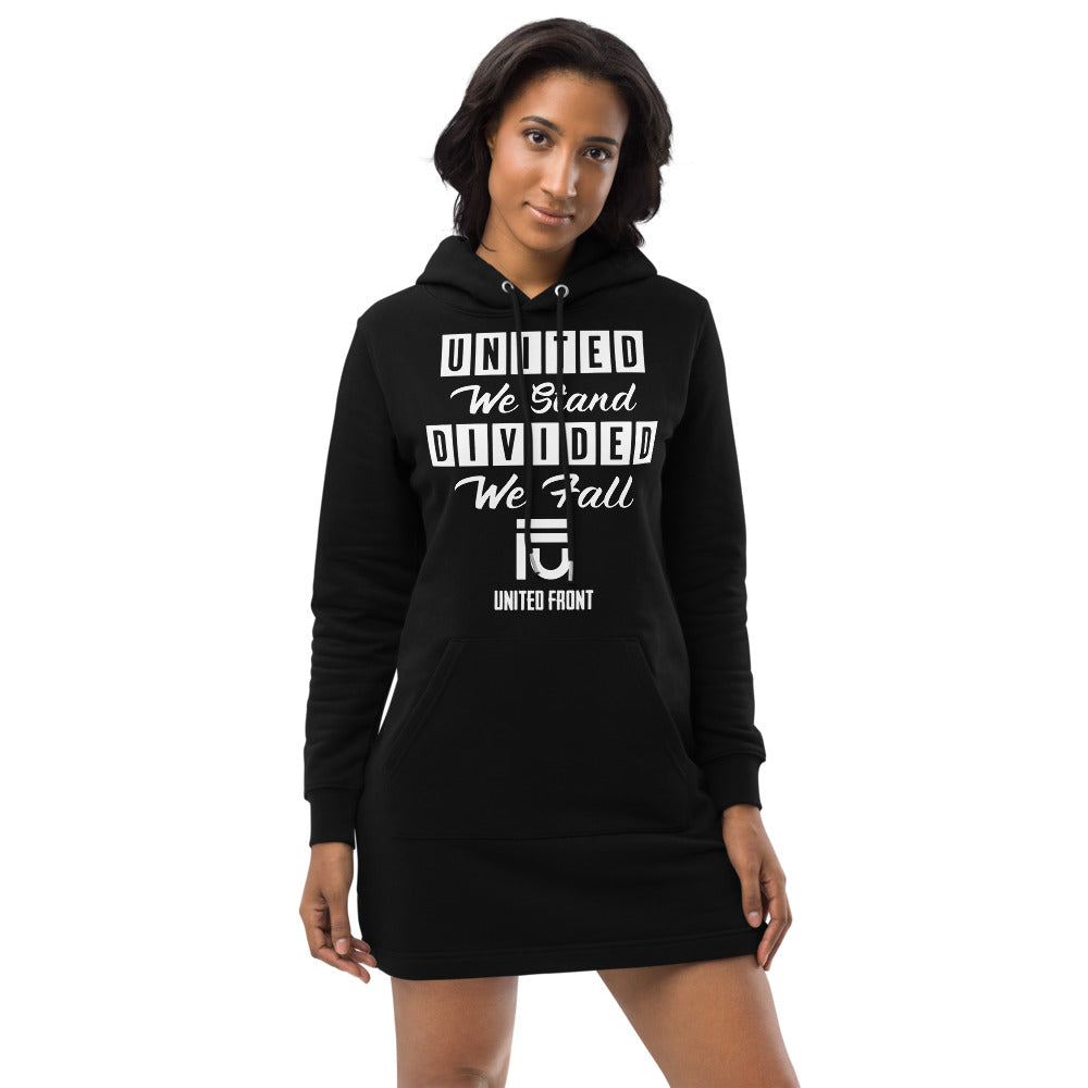 Black Long Hoodie Dress | Long Hoodie | Da United Front Clothing Line